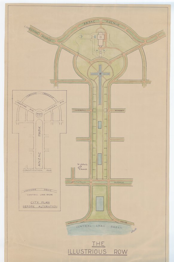 There were also plans to have featured gardens extend to Parliament House.