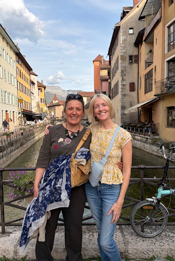 Elsa (left) and the author, Michaela, reuniting in eastern France in April, having met 35 years before.