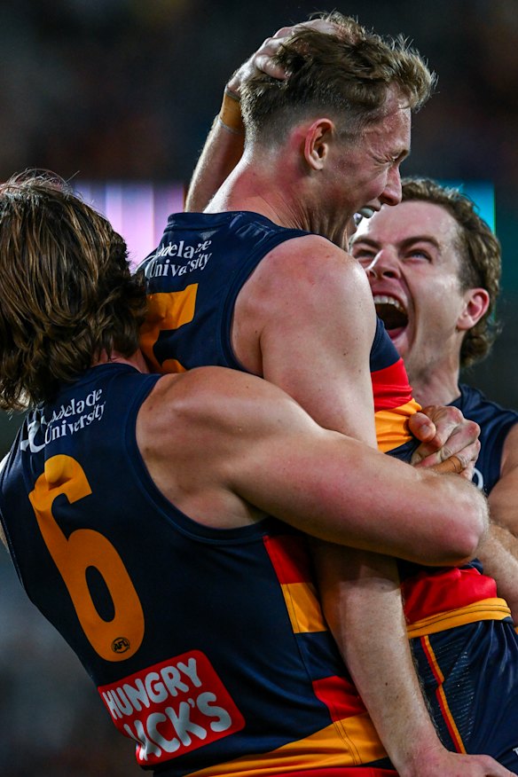Boy, oh, boy: That winning feeling for Brayden Cook.