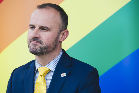 Andrew Barr says his draft laws will protect gay students and teachers by eliminating a "legal loophole".