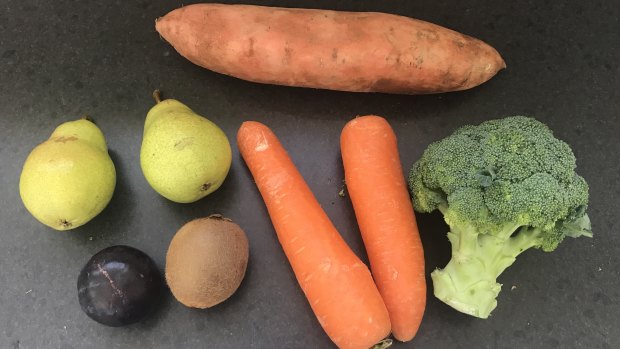 This is what $7 might get you for a fortnight's worth of fresh produce.