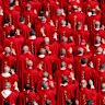 Cardinals attend the funeral of Pope Francis in St Peter’s Square.