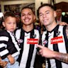 Collingwood teammates Bobby Hill and Jamie Elliott have a tight bond.