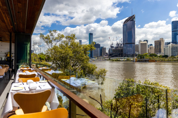 Riverside dining in Brisbane, at Otto.