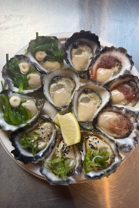 Oysters are available fresh or cooked with a range of dressings. 