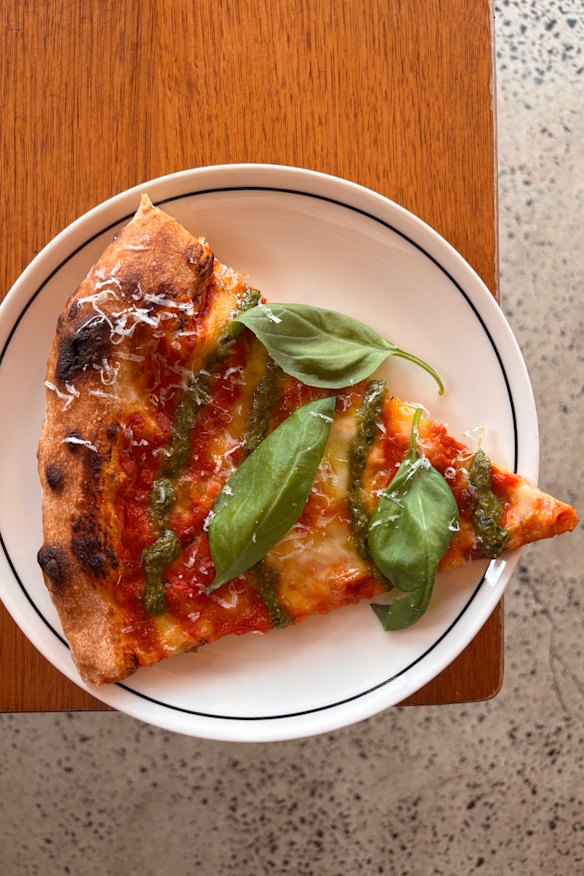 A slice at newcomer Pizza Elettrica in Thornbury.