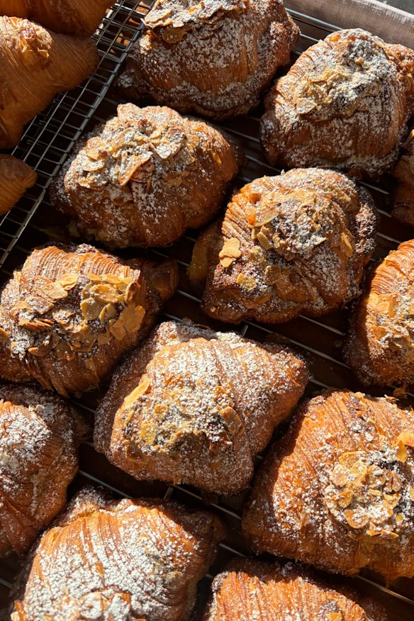Almond croissants at Amann Patisserie.