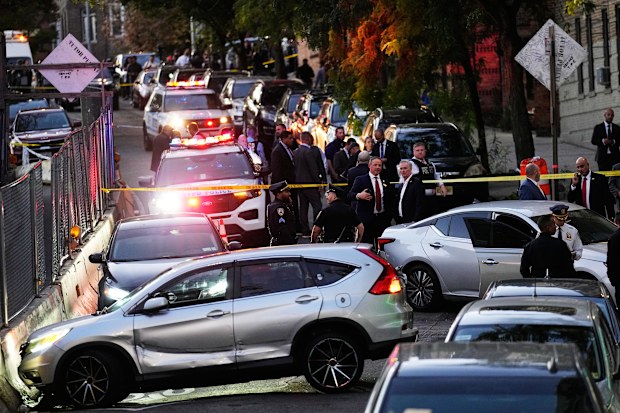 Law enforcement at the scene of a shooting in New York.