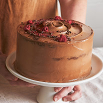 Natalie Paull’s favourite chocolate cake, the cocoa sour cream layer cake.