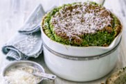 Kale souffle pudding
