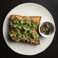 The zingy fish toast.