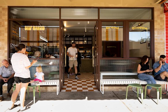 The shopfront. 