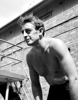 Swimmer Frank O'Neill, pictured in Sydney on 3 January 1951.