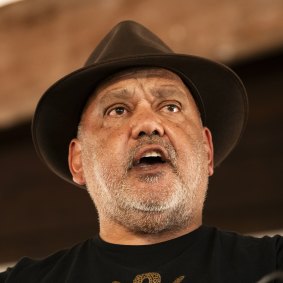 Noel Pearson speaks at the Garma keynote forum.