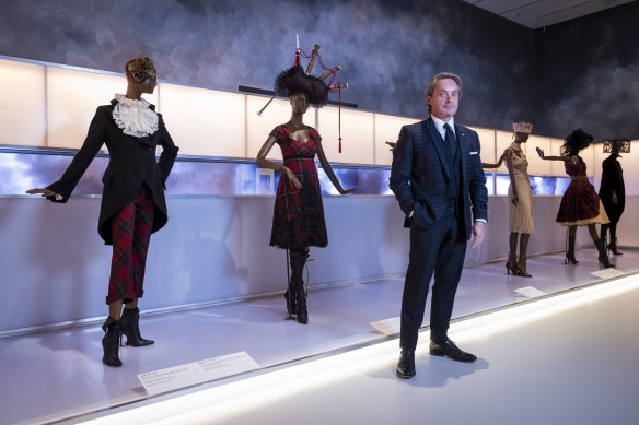 Director Tony Elwood at the opening of the NGV exhibition. 