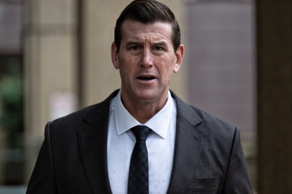 Ben Roberts-Smith enters the  Federal Court during his defamation trial.