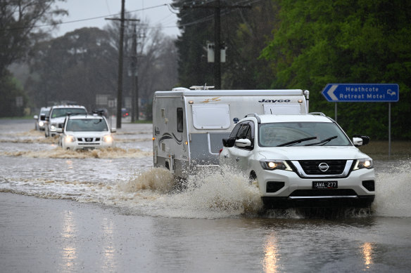 Cars driving in Heathcote today.