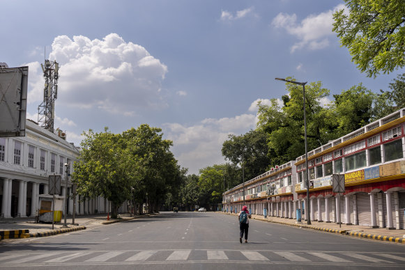 The normally packed streets of New Delhi are deserted for the G20 summit.