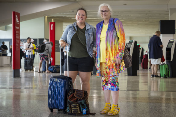 Mother and daughter Bronwyn and Stephanie Foott paid $340 each for return Melbourne-Brisbane flights.