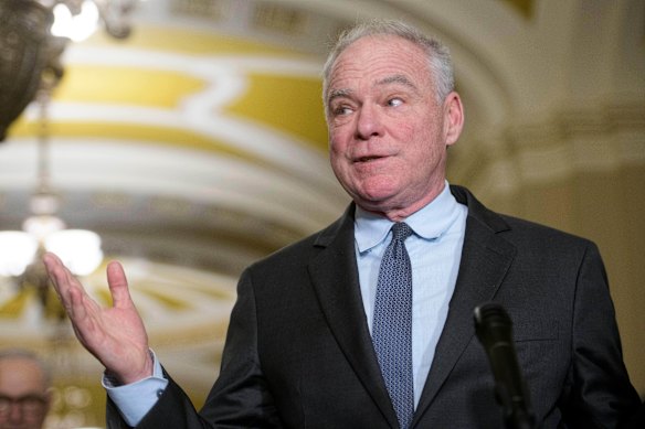 Senator Tim Kaine earlier this month.