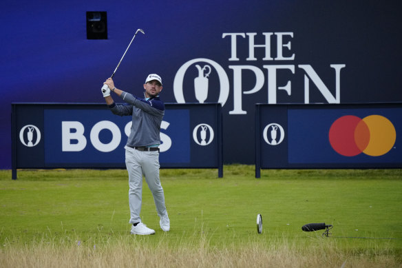 Brian Harman teeing off at the 17th.