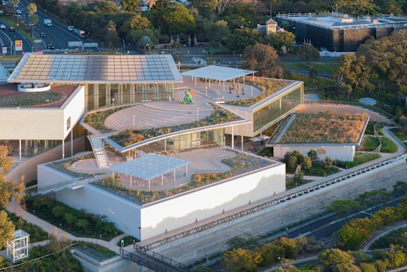 The “light, bright, glass-walled” Japanese-designed Naala Badu at Sydney’s Art Gallery of NSW, which opened in 2022. 