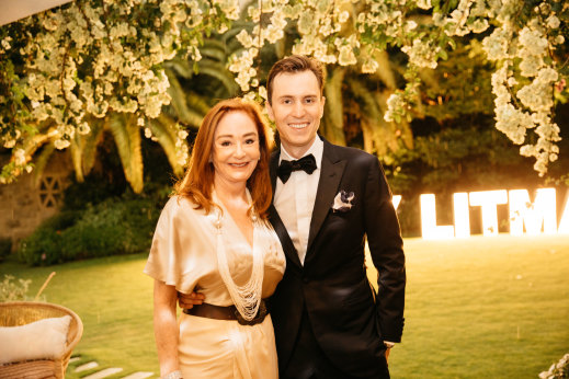 Ros Oatley with son Robbie Oatley at the White Caravan fundraiser the family hosted in 2018.