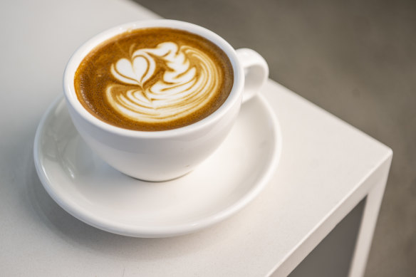 Sales data has found flat whites are the most popular coffee order in Brisbane, followed by cappuccinos and lattes (pictured). 