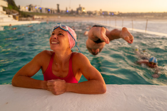 Margie Simpson-Lee in her “happy place”, where she swum every day during her pregnancies.