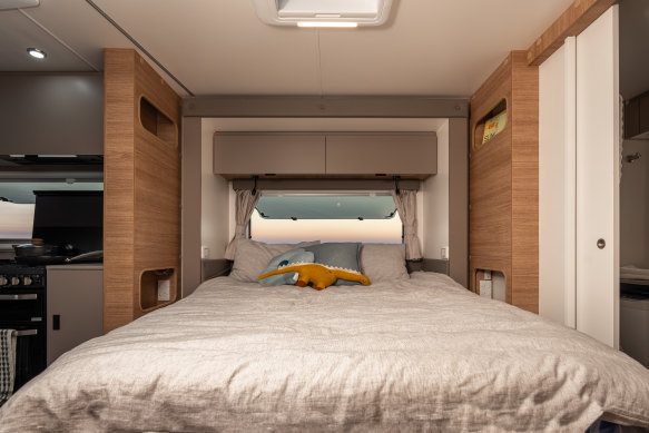 Inside the Silverline camper.