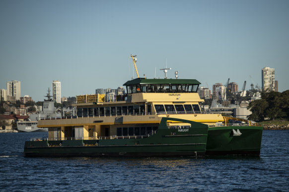 The Fairlight is one of three new Emerald-class ferries that the government bought for the Manly route.