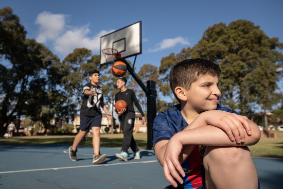 Omar Kahil, 11, said he felt sad when remembering the months he spent isolated from friends when play equipment was removed from his local park.