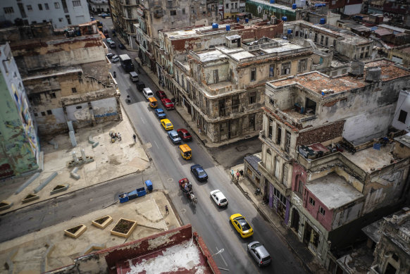 San Lazaro street in Havana, Cuba.