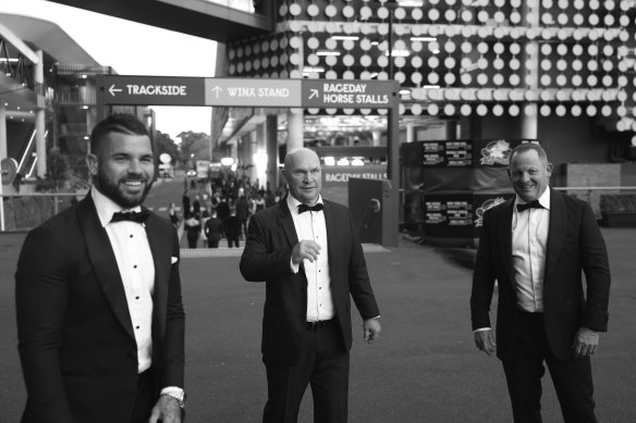 Trio of winners: Adam Reynolds, Allan Langer and Kevin Walters at Wednesday’s Dally Ms.