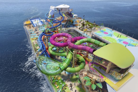 Icon of the Seas will feature waterslides and the world’s largest pool at sea.