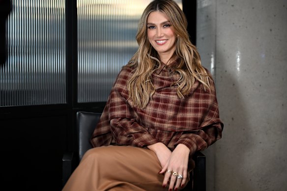 Delta Goodrem on her pre-Eurovision promotional tour earlier this month.