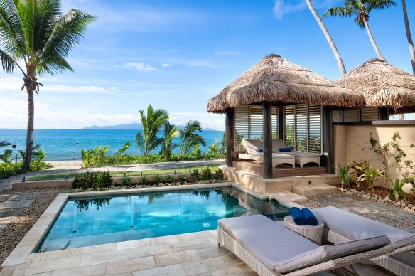One of the resort’s one-bedroom beachfront villas.