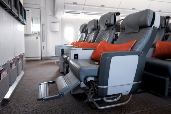 Singapore Airlines’ A350 flies the world’s longest route, from Singapore to New York, and has no economy class cabin – just business and premium economy (pictured).