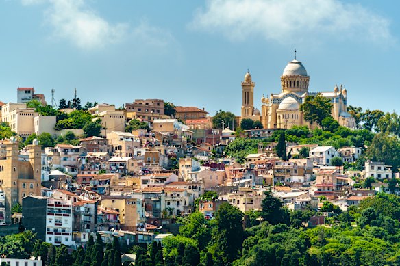 Algiers, with Notre Dame d’Afrique high on the hill.