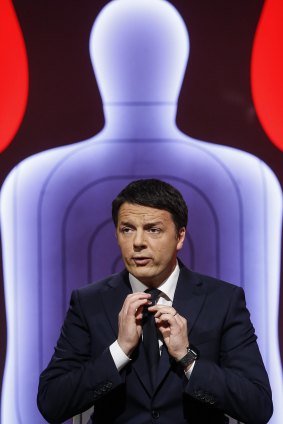 Former Italian PM and Democratic Party leader Matteo Renzi.
