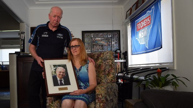 "Someone knows:" Des and Kathy Lindsell at their home in Gymea, where their son Jeffrey was killed in a fire.