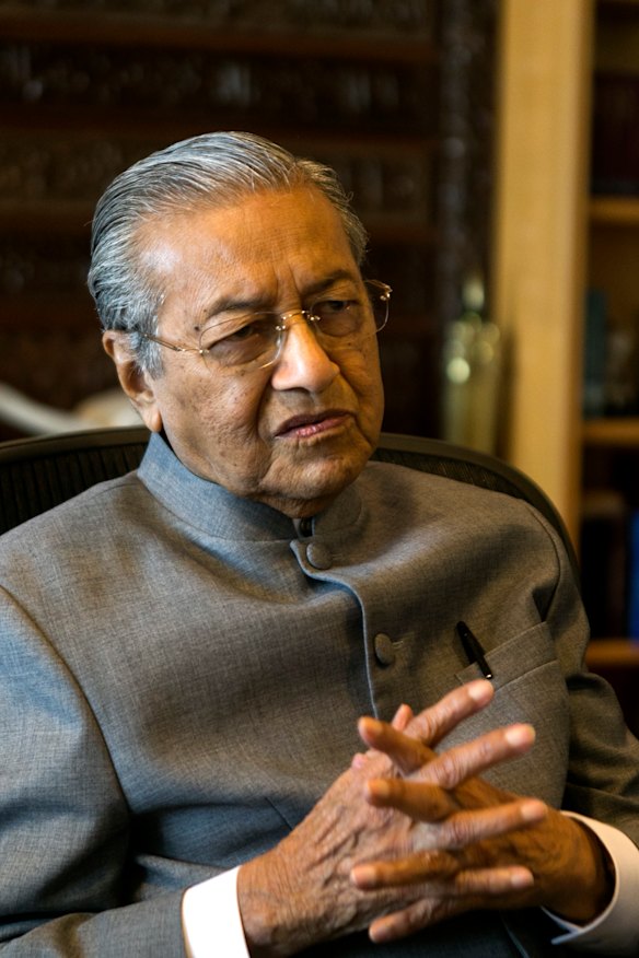 Mahathir Mohamad speaks to Fairfax Media.