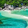 Isthmus and villas at Koh Tao.