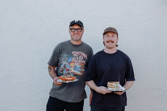 Rosenfeld with barista Alex Faulkner.