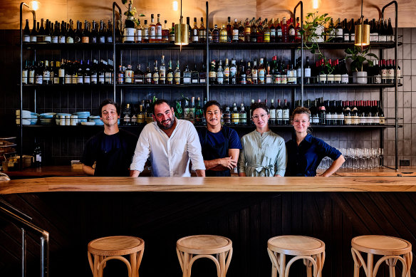 The team from hatted Flotilla at their new wine bar, Vecina. 