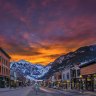 Telluride and its main street - West Colorado Avenue, with the New Sheriden Hotel on the left.