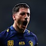 Eels tryscorer Jordan Samrani.