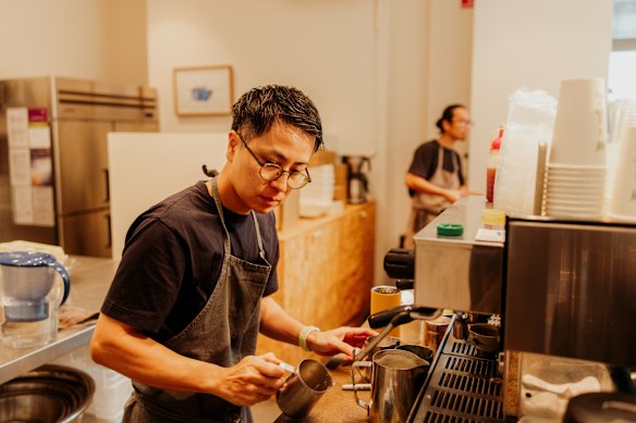 Cafe Cre Asion owner Yu Sasaki was the first to make ceremonial-grade matcha lattes at a cafe in Sydney.