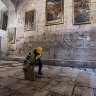 Jerusalem’s Christian rivals put aside grudges to repair city’s holiest church