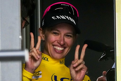 Tour of France Winner Katarzyna nied Wiadoma Whatever Media Jersey of the Mayer May